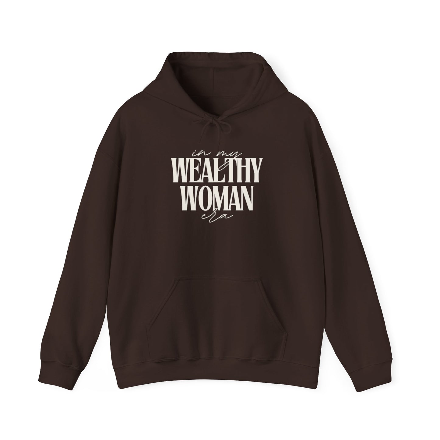 Wealthy Woman Inspirational Hoodie, Cozy Sweatshirt for Her, Motivational Apparel, Gift for Boss Babes, Perfect for Everyday Wear