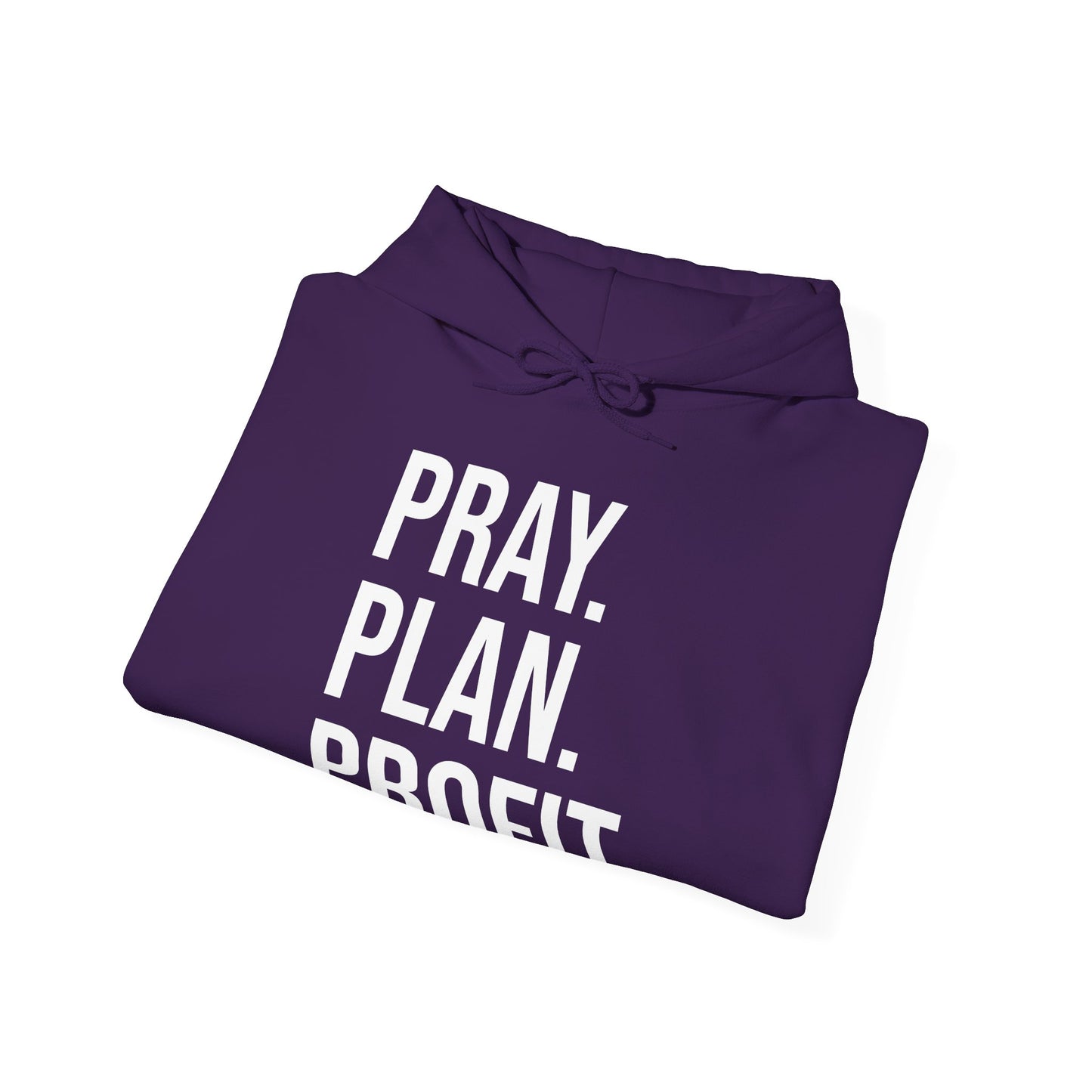 Motivational Hooded Sweatshirt, Cozy Unisex Hoodie with 'Pray. Plan. Profit.' Design, Gift for Entrepreneurs, Inspirational Clothing, [...]