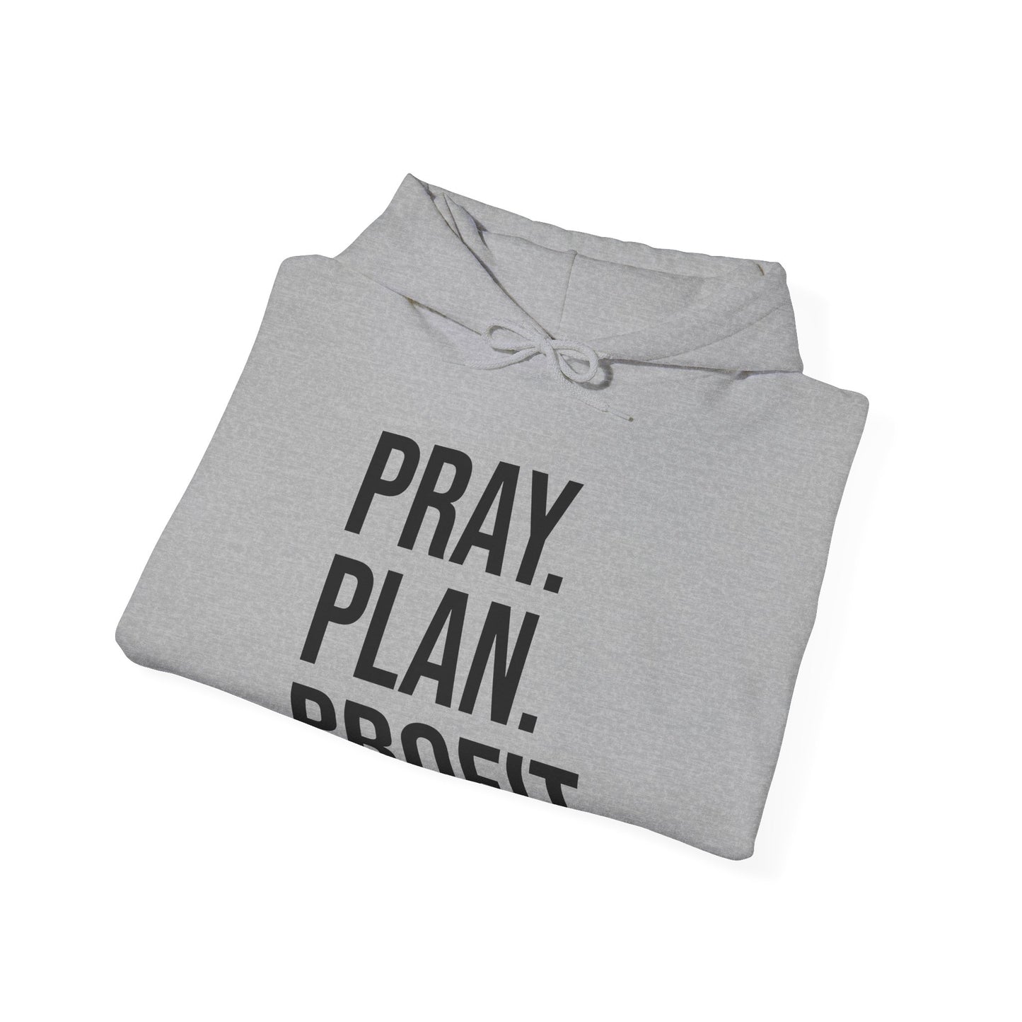 Motivational Hooded Sweatshirt, Cozy Unisex Hoodie with 'Pray. Plan. Profit.' Design, Gift for Entrepreneurs, Inspirational Clothing, [...]