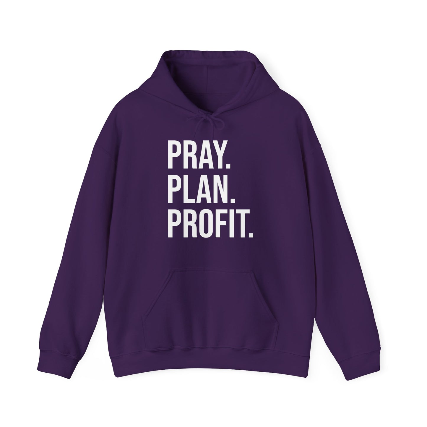 Motivational Hooded Sweatshirt, Cozy Unisex Hoodie with 'Pray. Plan. Profit.' Design, Gift for Entrepreneurs, Inspirational Clothing, [...]