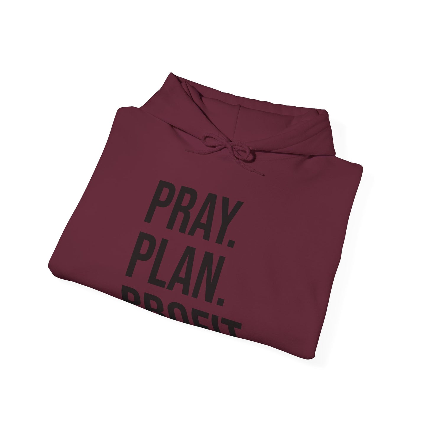 Motivational Hooded Sweatshirt, Cozy Unisex Hoodie with 'Pray. Plan. Profit.' Design, Gift for Entrepreneurs, Inspirational Clothing, [...]