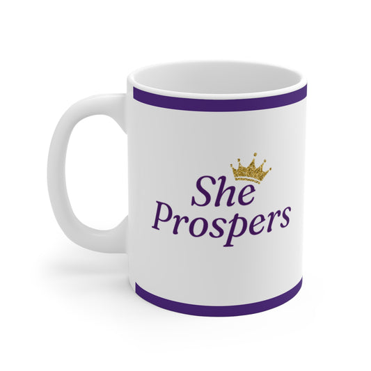 She Prospects Inspirational Mug, Motivational Coffee Cup, Gift for Women, Self-Care, Empowerment, Graduation, Birthday